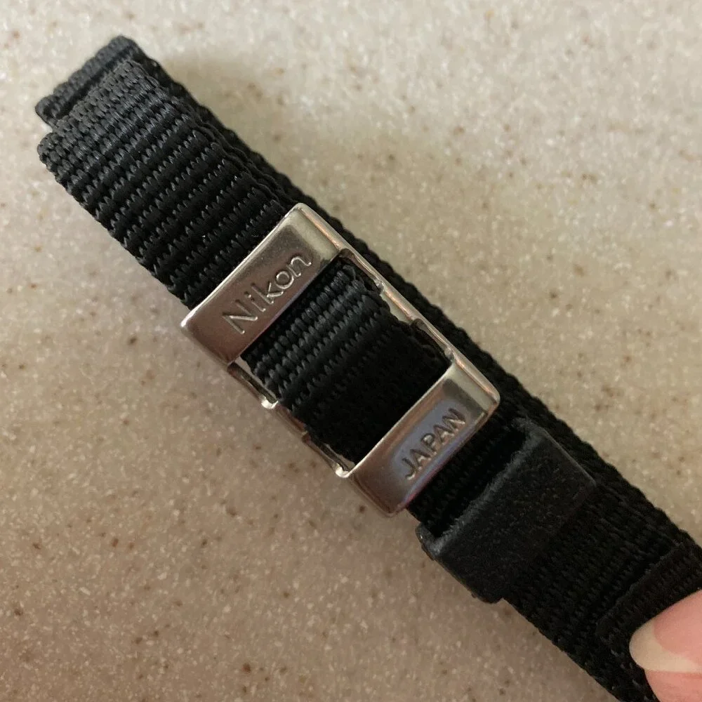 Vintage Nikon Black Nylon Camera Strap 3/8” Wide x 46” Long NOS